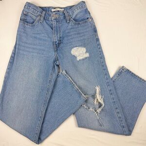 Levi’s 94 Baggy Jeans Size 25 Mid Rise Straight Leg Distressed Vintage Inspired